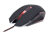 GEMBIRD MUSG-001-R Gembird gaming optical mouse 2400 DPI, 6-button, USB, black with red backlight