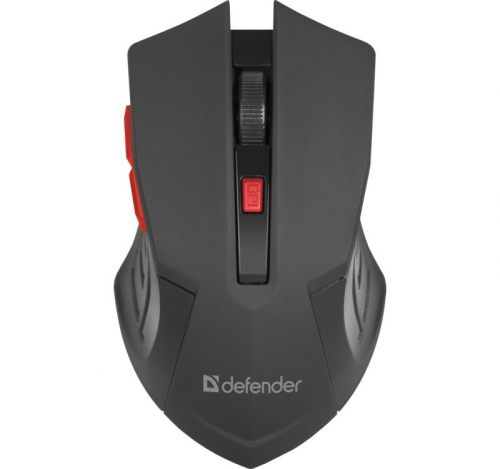 MOUSE DEFENDER ACCURA MM-275 RF BLACK & RED OPTICAL 1600DPI 6P