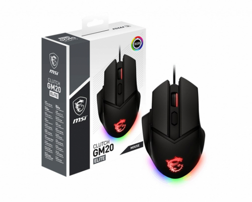 MSI CLUTCH GM20 ELITE mouse USB Type-A Optical 6400 DPI Right-hand