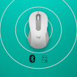 Logitech Signature M650 L LEFT - Mouse - large size - left-handed - optical - 5 buttons - wireless - 2.4 GHz, Bluetooth - Logitech Logi Bolt USB receiver - off-white 
