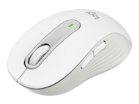 LOGITECH Signature M650 for Business Mouse wireless Bluetooth 2.4 GHz Bolt USB receiver off-white