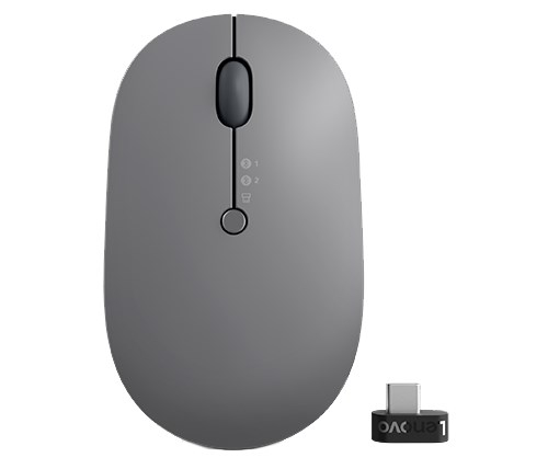 Lenovo Go Multi-Device mouse Office Ambidextrous RF Wireless + Bluetooth Optical 2400 DPI