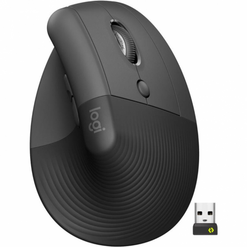 Logitech Lift Vertical Ergonomic Mouse, vaikne, must - Juhtmevaba optiline hiir / 910-006473