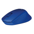 Logitech M330 SILENT PLUS - Mouse - 3 buttons - wireless - 2.4 GHz - USB wireless receiver - blue - Extra comfort and precision with SilentTouch
