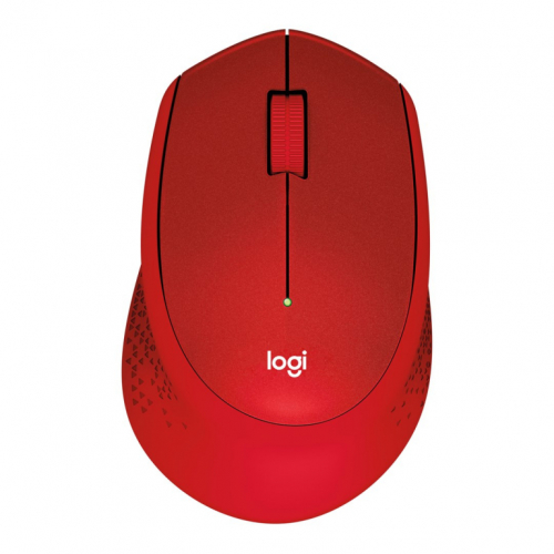 Logitech M330 SILENT PLUS - Mouse - 3 buttons - wireless - 2.4 GHz - USB wireless receiver - Red - Extra comfort and precision with SilentTouch