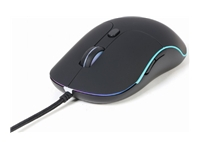 GEMBIRD Illuminated large size wired mouse USB black