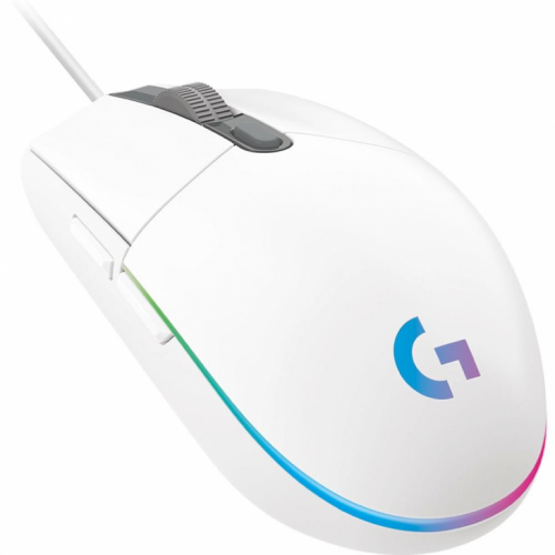 LOGITECH G102 LIGHTSY WHITE USB OPTICAL MOUSE 910-005824