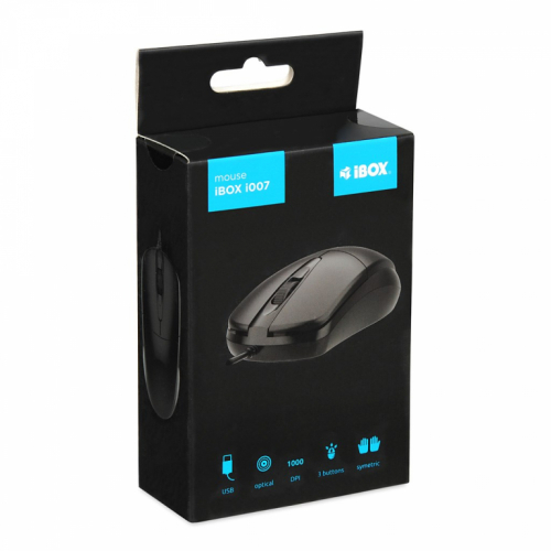 iBOX i010 Rook wired optical mouse, black