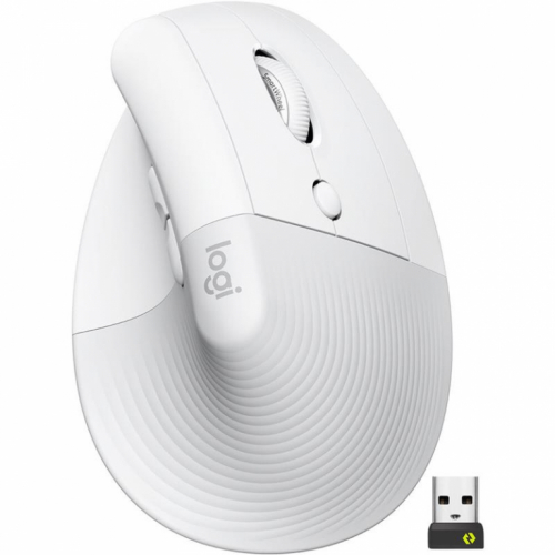 Logitech Lift Vertical Ergonomic Mouse, vaikne, valge - Juhtmevaba optiline hiir / 910-006475