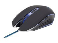 GEMBIRD MUSG-001-B Gembird gaming optical mouse 2400 DPI, 6-button, USB, black with blue backlight