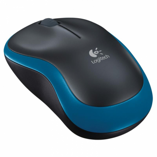 Logitech M185 - Mouse - optical - wireless - 2.4 GHz - USB wireless receiver - blue 