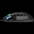 LORGAR Stricter 579, gaming mouse, 9 programmable buttons, Pixart PMW3336 sensor, DPI up to 12 000, 50 million clicks buttons lifespan, 2 switches, built-in display, 1.8m USB soft silicone cable, Matt UV coating with glossy parts and RGB lights with 4