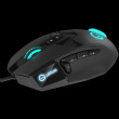 LORGAR Stricter 579, gaming mouse, 9 programmable buttons, Pixart PMW3336 sensor, DPI up to 12 000, 50 million clicks buttons lifespan, 2 switches, built-in display, 1.8m USB soft silicone cable, Matt UV coating with glossy parts and RGB lights with 4