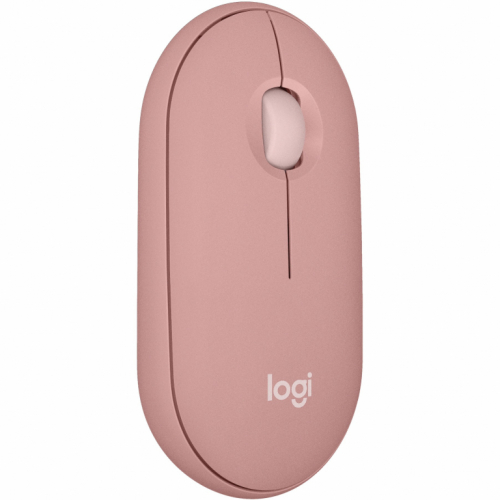 Logitech Pebble Mouse 2 M350s Mouse optical 3 buttons wireless Bluetooth 5.2 LE tonal rose 340303