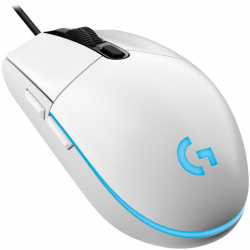 LOGITECH G203 LIGHTSYNC Corded Gaming Mouse - WHITE - USB