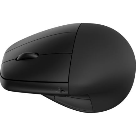 HP 925 Ergonomic Vertical Wireless Bluetooth Mouse - Detachable Wrist Rest, Multi-Surface - Black