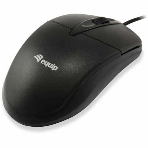 Equip Optische Maus USB Desktop Rechts-Linkshänder 1.35m sw