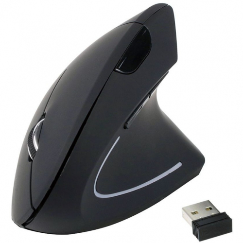 Equip Optische Ergonomic Maus kabellos USB Rechtshänder sw