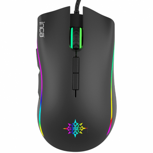 INCA Gaming Maus IMG-349 6400 DPI. RGB. 7 Tasten. USB. SW retail