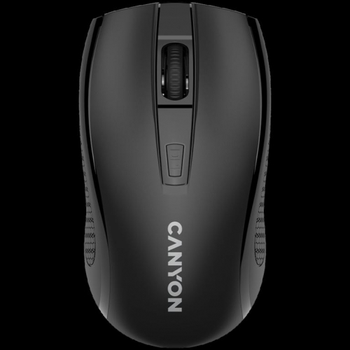 CANYON MW-7, 2.4Ghz wireless mouse, 6 buttons, DPI 800/1200/1600, with 1 AA battery ,size 110*60*37mm,58g,black