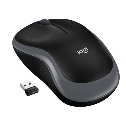 LOGITECH M185 cordless Notebook Mouse USB black grey