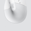 Logitech Lift for Business Vertical mouse ergonomic 6 buttons wireless Bluetooth 2.4 GHz Bolt USB receiver off-white