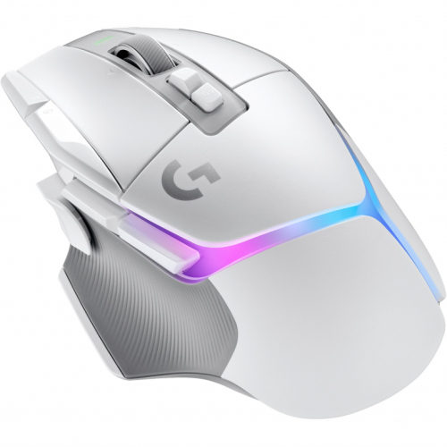 LOGITECH G G502 X PLUS Mouse optical wireless 2.4 GHz USB LOGITECH LIGHTSPEED receiver white 344737