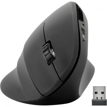 Speedlink Maus PIAVO. Ergonomie Vertikal. kabellos. schwarz retail