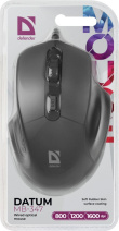 Defender DATUM MB-347 Optical Mouse Black 1600dpi 4P