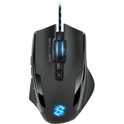 Sharkoon Skiller SGM1 Gaming Mouse kabelgebunden ergonomisch optisch 12 Tasten Must