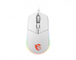 MSI CLUTCH GM11 WHITE Gaming Mouse '2-Zone RGB, upto 5000 DPI, 6 Programmable button, Symmetrical design, OMRON Switches, Center'
