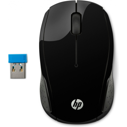 HP Maus 200 Schwarz Kabellos Scrollrad Optisch