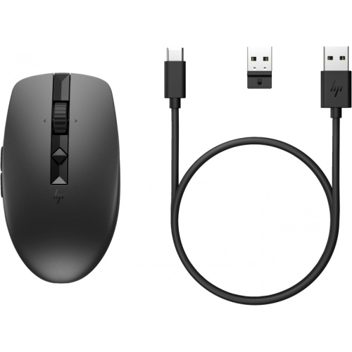 HP Maus 710 Kabellos BT/USB-A/C-Empfänger 7 Tasten Schwarz