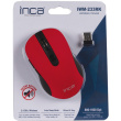 INCA Maus IWM-233RK 1600 DPI,Wireless,6 Tasten,Red 2,4GHz