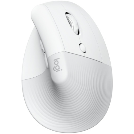 LOGITECH Lift for Mac Vertical mouse ergonomic optical 6 buttons wireless Bluetooth Bolt USB receiver off-Valge