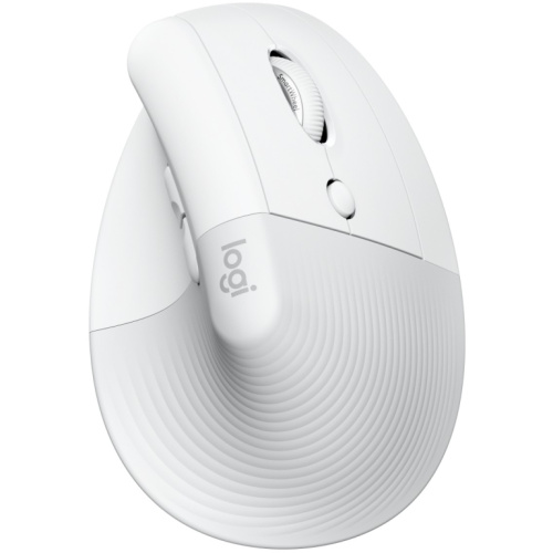 LOGITECH Lift for Mac Vertical mouse ergonomic optical 6 buttons wireless Bluetooth Bolt USB receiver off-Valge