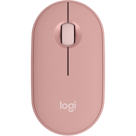 Logitech Pebble Mouse 2 M350s Mouse optical 3 buttons wireless Bluetooth 5.2 LE tonal rose 340303