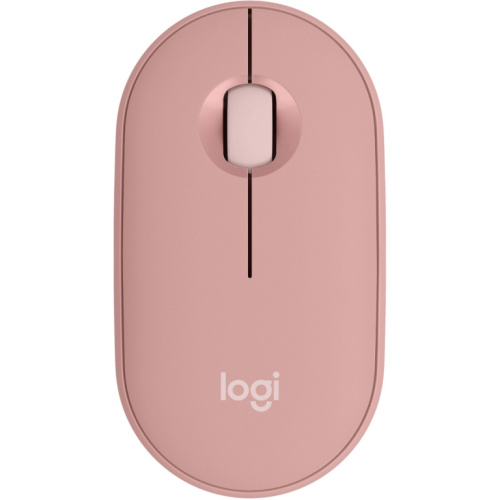 Logitech Pebble Mouse 2 M350s Mouse optical 3 buttons wireless Bluetooth 5.2 LE tonal rose 340303