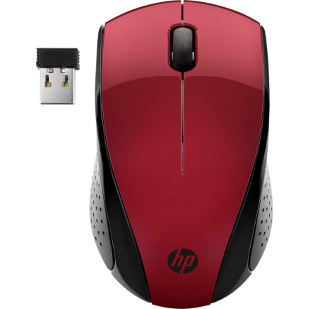 HP 220 Maus kabellos rot. schwarz