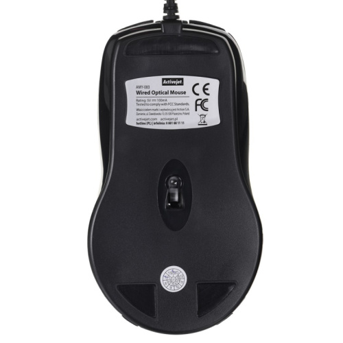 Activejet AMY-083 Mouse wired USB (optical; 1000 DPI; Черный)