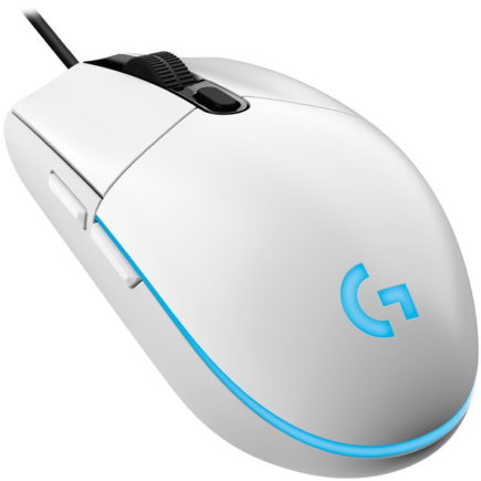 LOGITECH G203 LIGHTSYNC Corded Gaming Mouse - Valge - USB