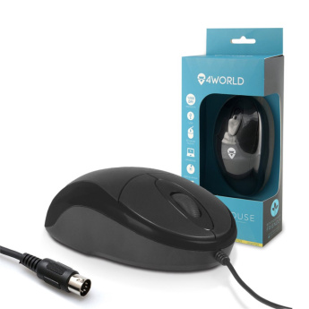 4World Оптическая мышь PS2 BASIC2 1200dpi Черная