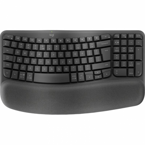 Logitech Wave Keys, US, must - Juhtmevaba klaviatuur / 920-012304