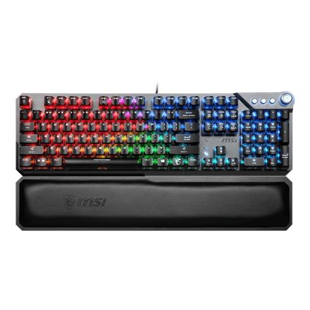 MSI | VIGOR GK71 SONIC RED US | Gaming keyboard | RGB LED light | US | Wired | Black VIGOR GK71 SONIC RED US