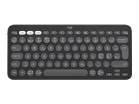 LOGITECH Pebble Keys 2 K380s Keyboard wireless Bluetooth LE QWERTY Nordic Danish/Finnish/Norwegian/Swedish tonal graphite (PAN)