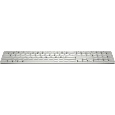 HP 970 Programmable Wireless Keyboard - Backlit - White/Silver - US ENG