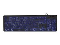 GEMBIRD 3-color backlight multimedia keyboard black US layout