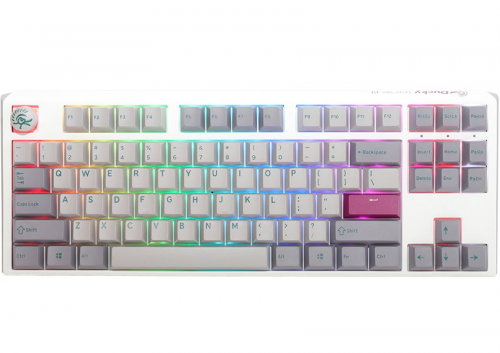 Ducky One 3 Mist Grey TKL Gaming Keyboard, RGB LED - MX-Red (US)