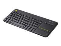 LOGITECH Wireless Touch Keyboard K400 Plus Keyboard wireless 2.4 GHz Nordic black (PAN)