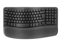 LOGITECH Wave Keys Keyboard with cushioned palm rest wireless Bluetooth LE QWERTY graphite (PAN)